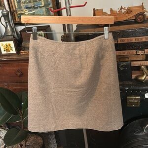 VINTAGE 90s Wool Wrap Neutral Classic Mini Skirt 29” Waist